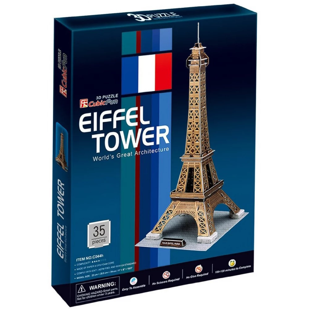 CUBICFUN Eiffel Tower arany 3D puzzle 35 darabos