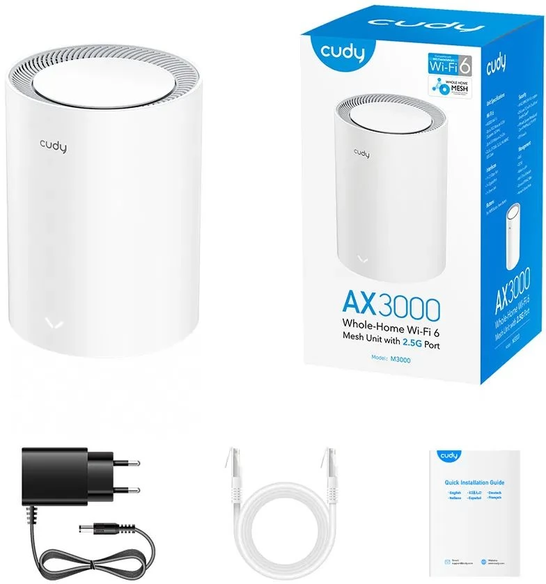 CUDY M3000 AX3000 Mesh WiFi rendszer V2 1 db