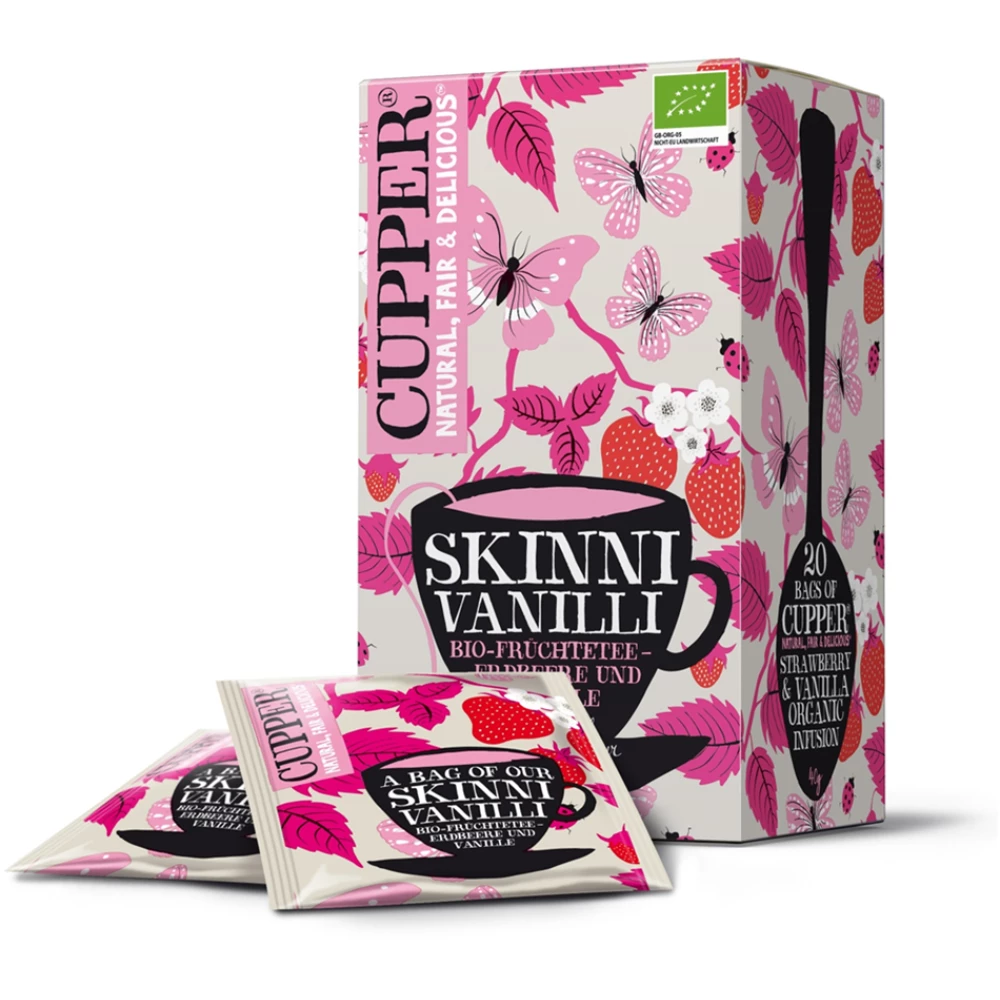 Cupper bio skinni vanilli vaníliás gyümölcstea 20 db 40 g