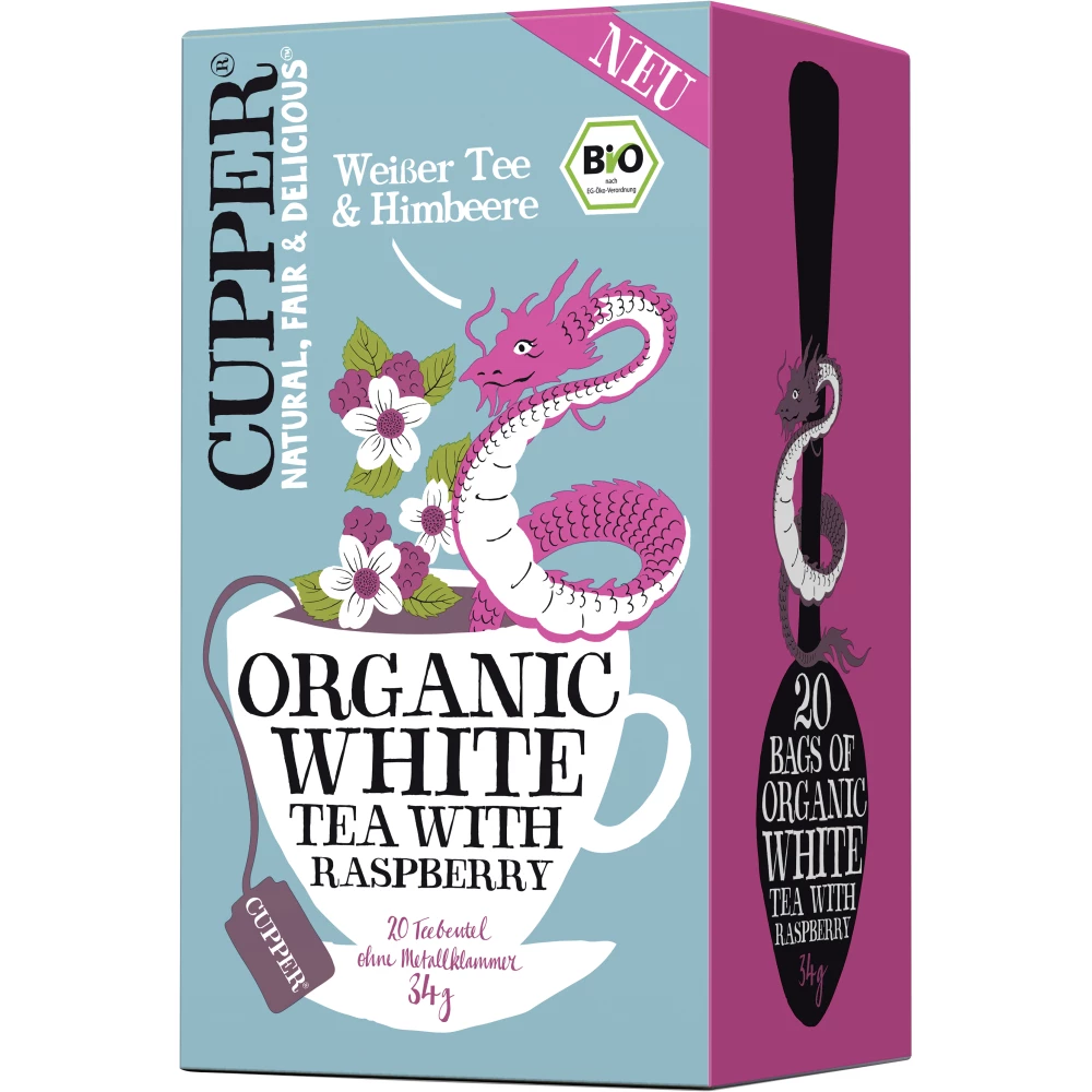 CUPPER Cupper bio málnás fehér tea 20 db 34 g