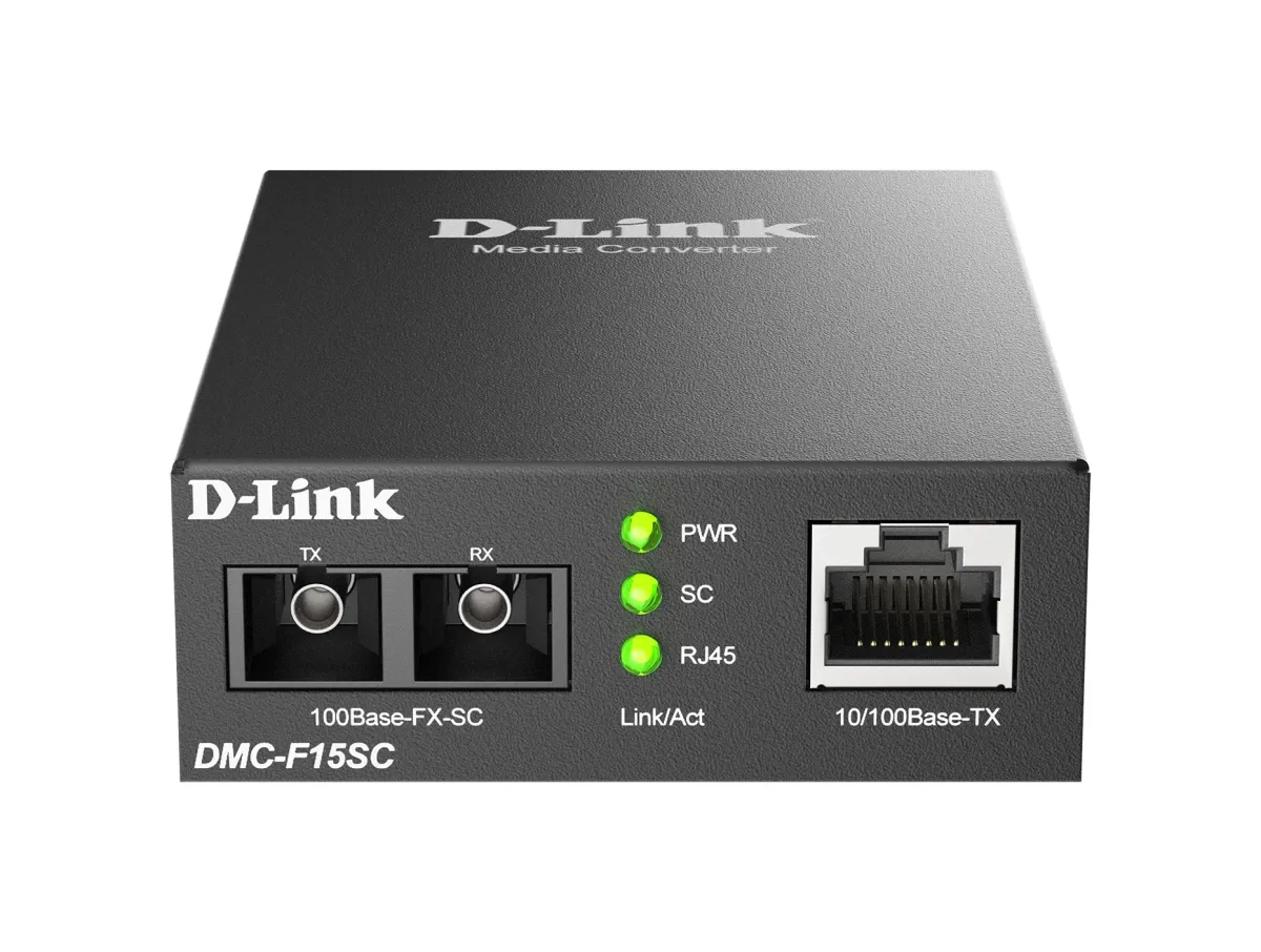 D-LINK 10/100Base-TX to 100Base-FX SC Single-Mode Media Converter