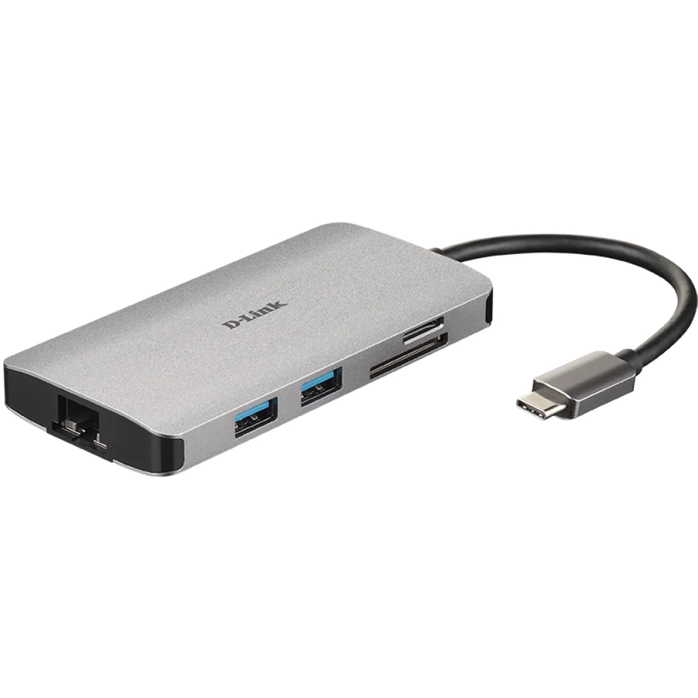 D-LINK 8-in-1 USB-C Hub with HDMI/Ethernet/Card Reader/Power Delivery DUB-M810