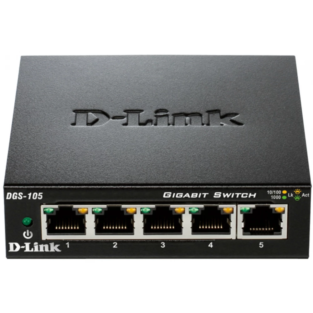 D-LINK DGS-105 5-Port Gigabit Unmanaged Desktop Switch