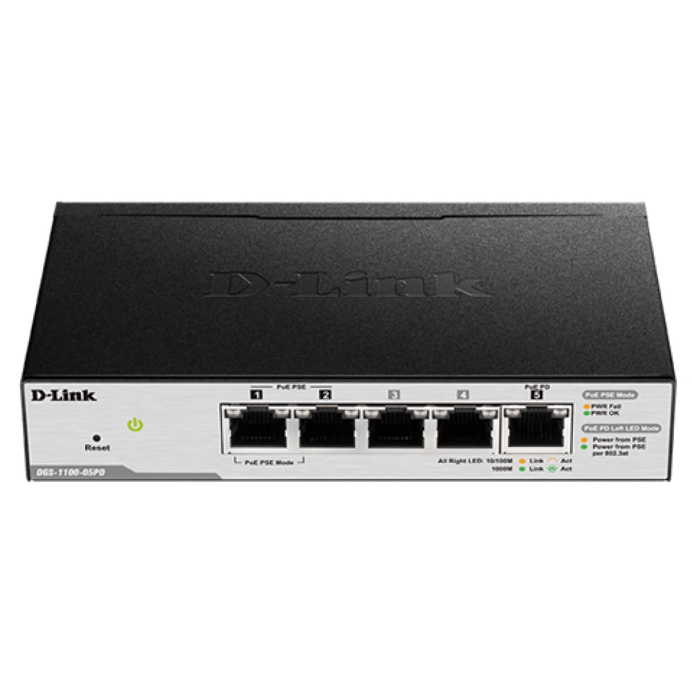 D-LINK DGS-1100-05-PDV2 Gigabit Smart Managed Switch with PD port