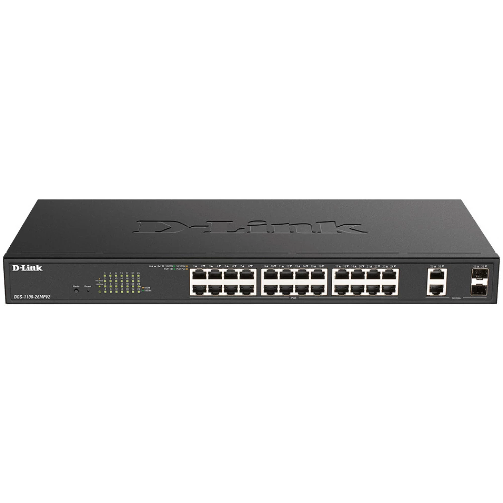 D-LINK DGS-1100-26MPV2 Gigabit Smart Managed PoE Switch V2
