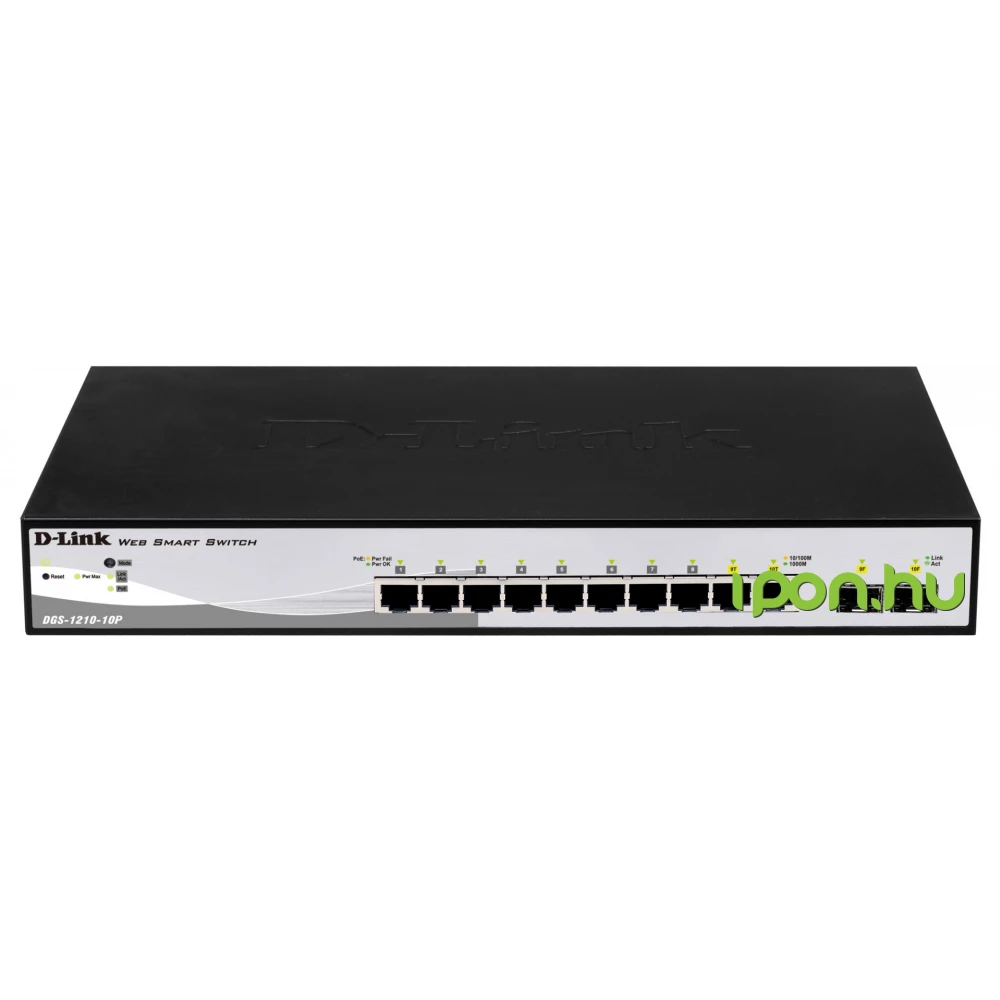 D-LINK DGS-1210-10MP 10-Port Gigabit Max PoE Smart Managed Switch (8 x PoE ports fanless)