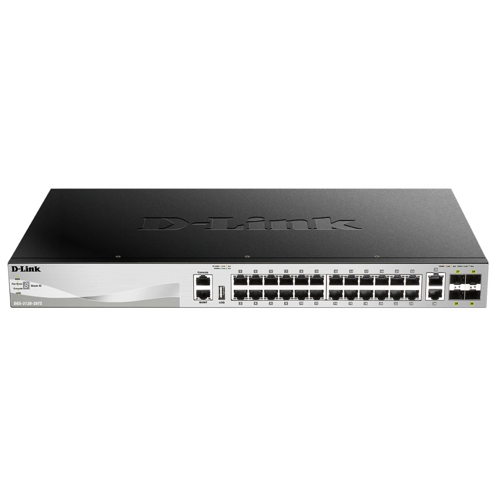 D-LINK DGS-3130-30TS 30-Port Lite Layer 3 Stackable Managed Gigabit Switch