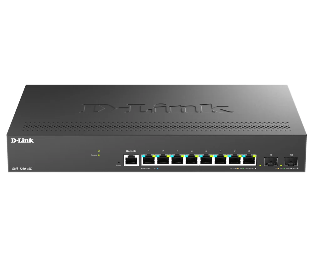 D-LINK DMS-1250-10S 8-Port Multi-Gigabit Smart Managed Switch