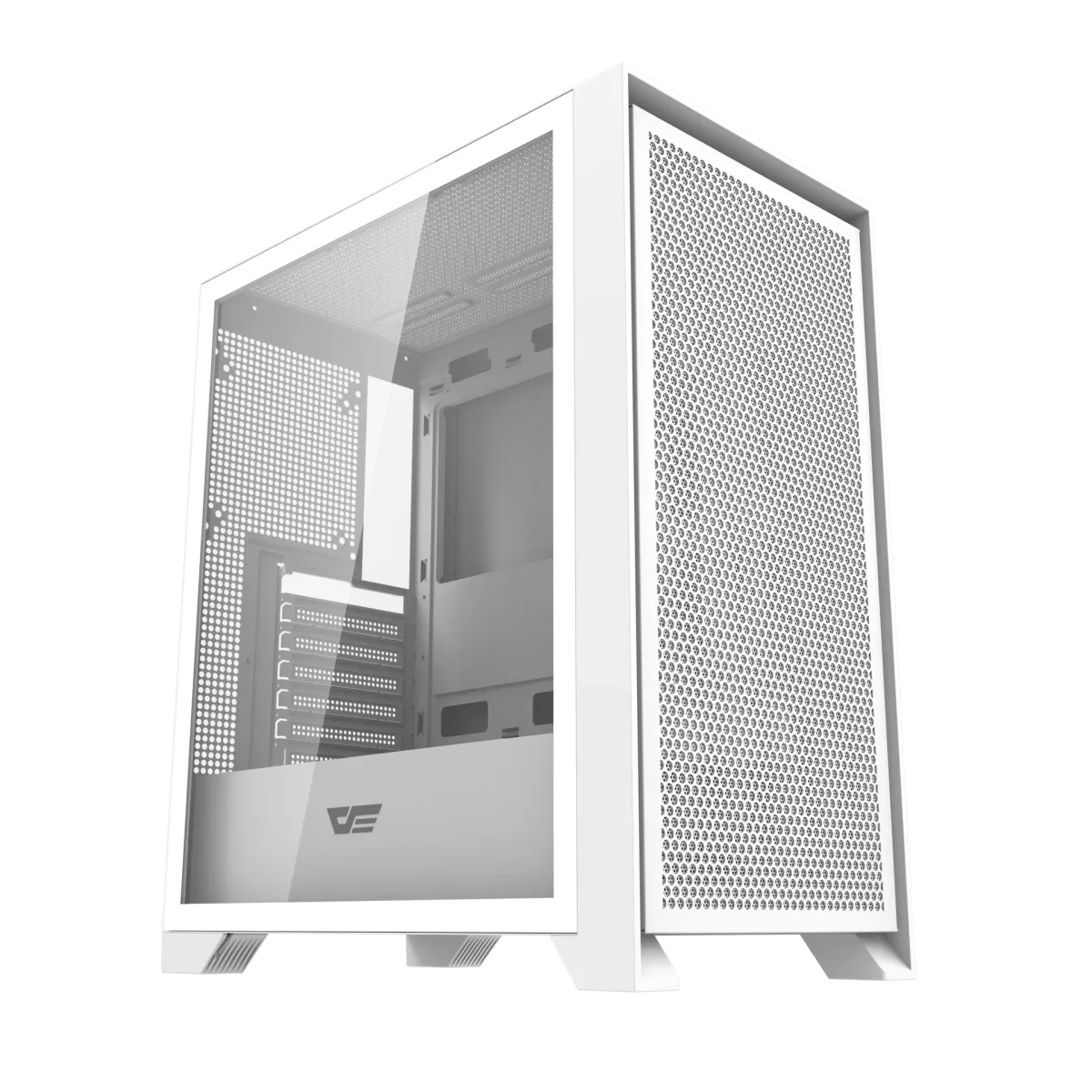 DARKFLASH DRX70 Mesh fehér + 4 RGB ventilátor