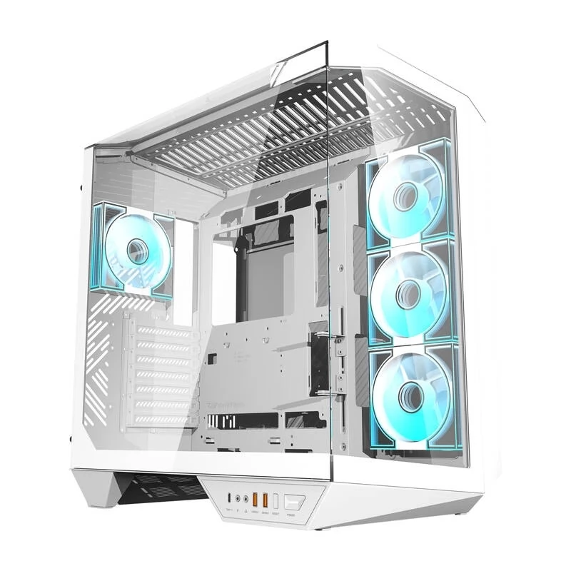 DARKFLASH DY470 + 4 db ventilátor + GPU holder fehér