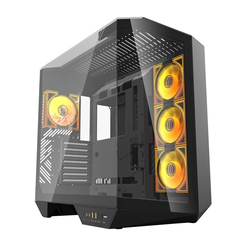 DARKFLASH DY470 + 4 db ventilátor + GPU holder fekete