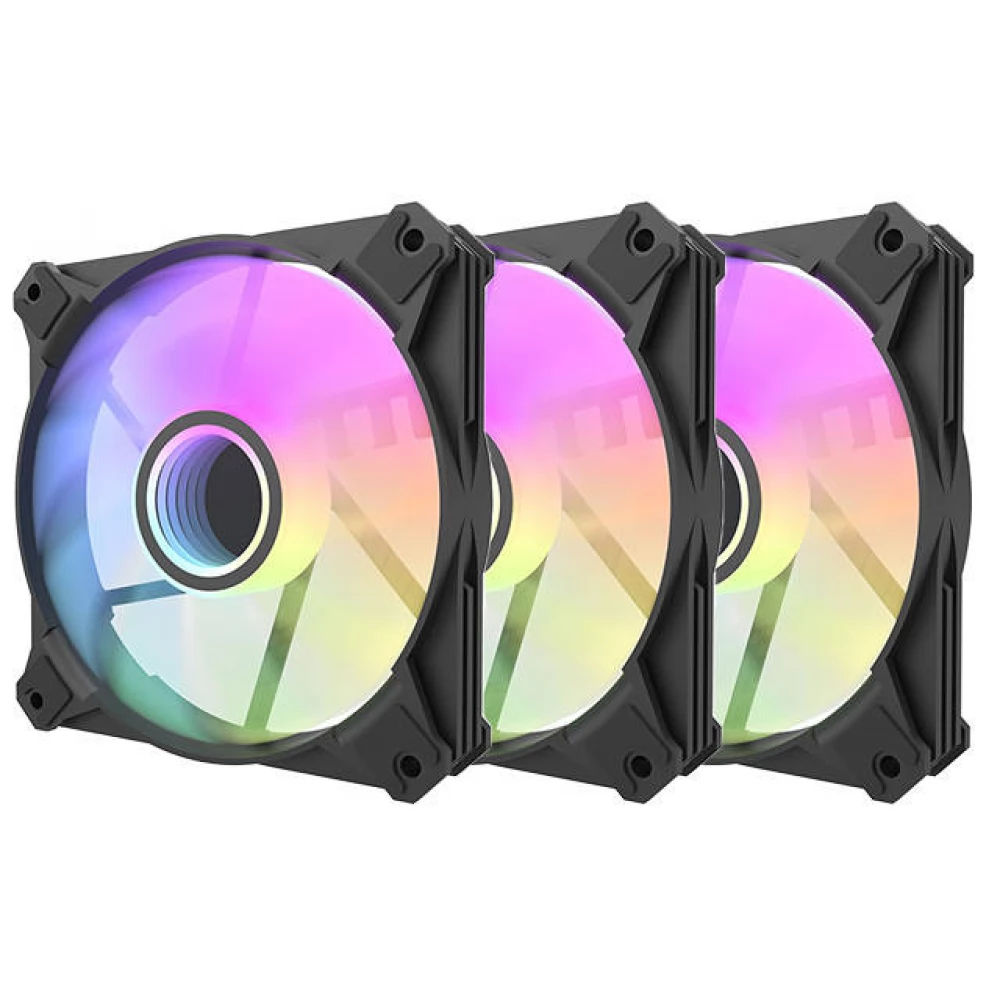 DARKFLASH Infinity 8 PWM A-RGB 3 darabos szett vezérlővel fekete