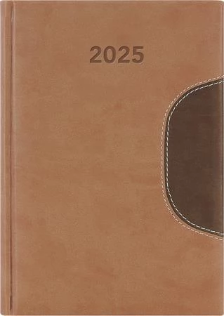 DAYLINER Memphis Naptár tervező A5 napi 2025 barna-csokoládé