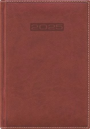 DAYLINER Sherwood Naptár tervező A5 napi 2025 barnásvörös