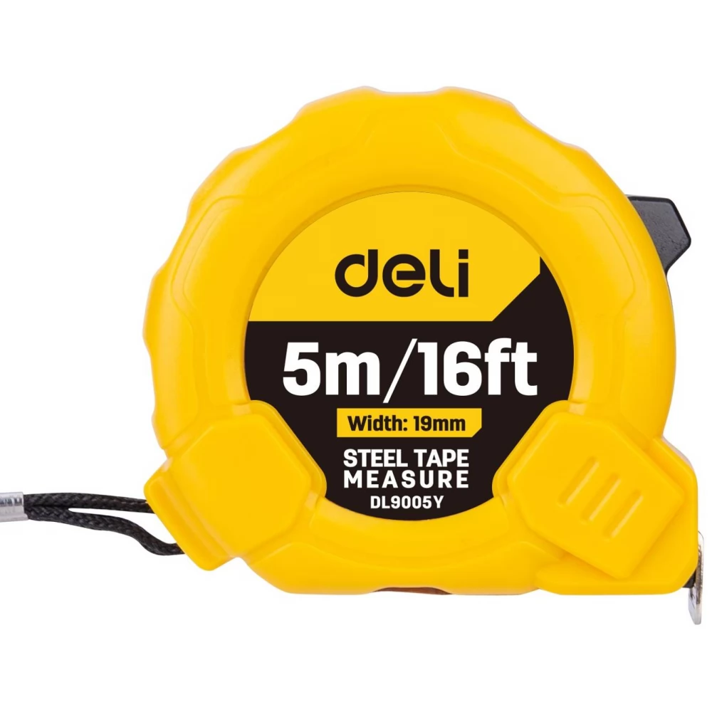 DELI TOOLS EDL9005Y mérőszalag 5m / 19mm