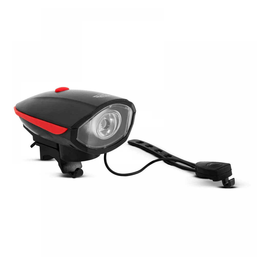 DELIGHT 18582 LED-es kerékpár lámpa elektromos kürttel