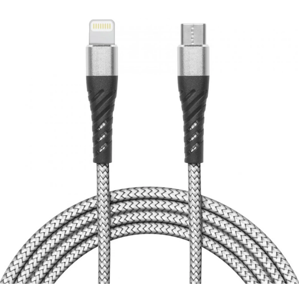 DELIGHT USB 2.0 Type C Lightning Átalakító Szürke 2m 55434-2