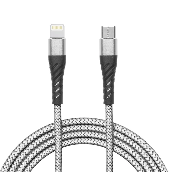 DELIGHT USB 2.0 Type C Lightning Töltő/adat Szürke 2m 554342
