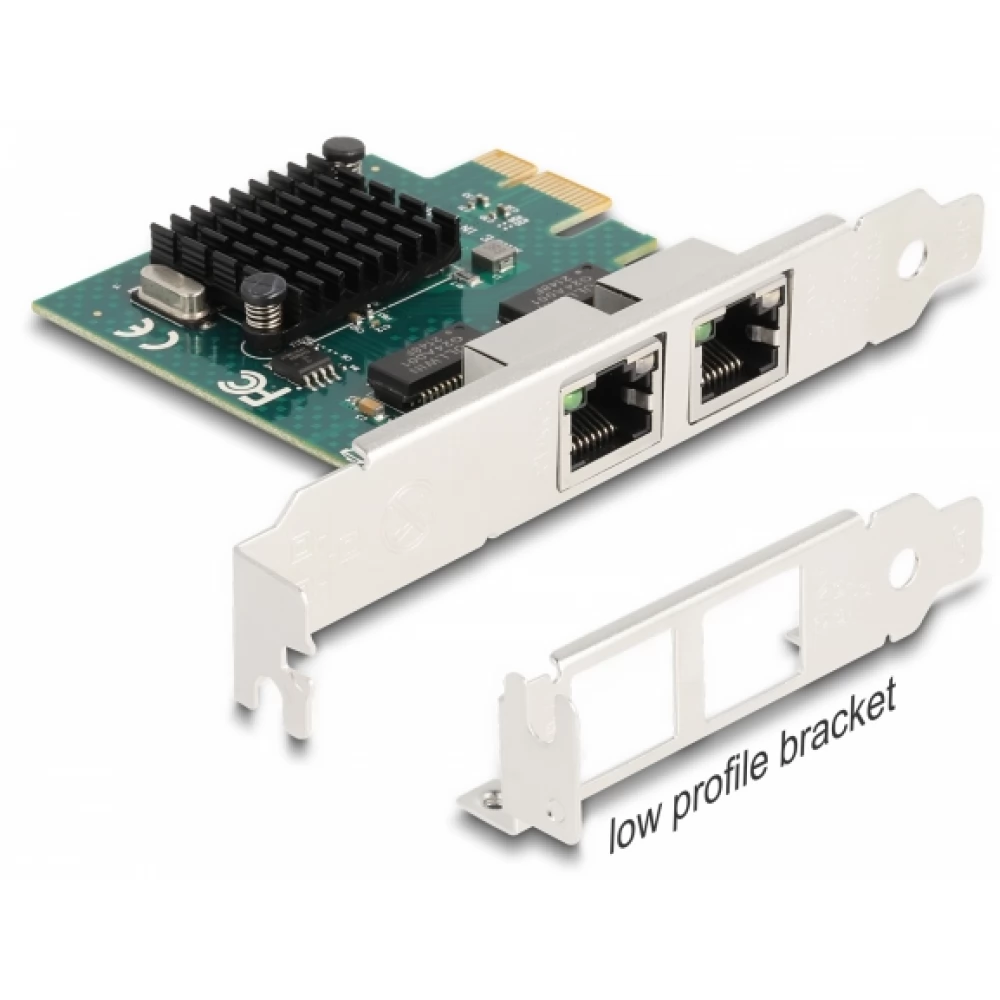 DELOCK 88205 PCI Express kártya 2x RJ45 Gigabit LAN