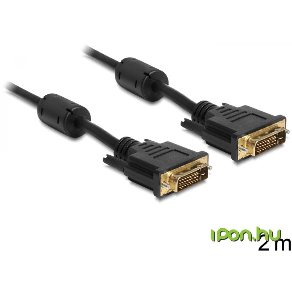 DELOCK DVI-D Összekötő Fekete 2m 83190