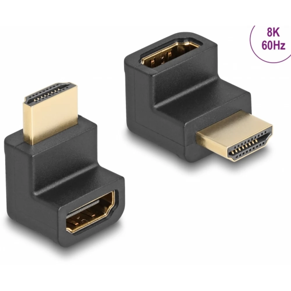 DELOCK HDMI 2.1 Toldó Fekete 3cm 66458