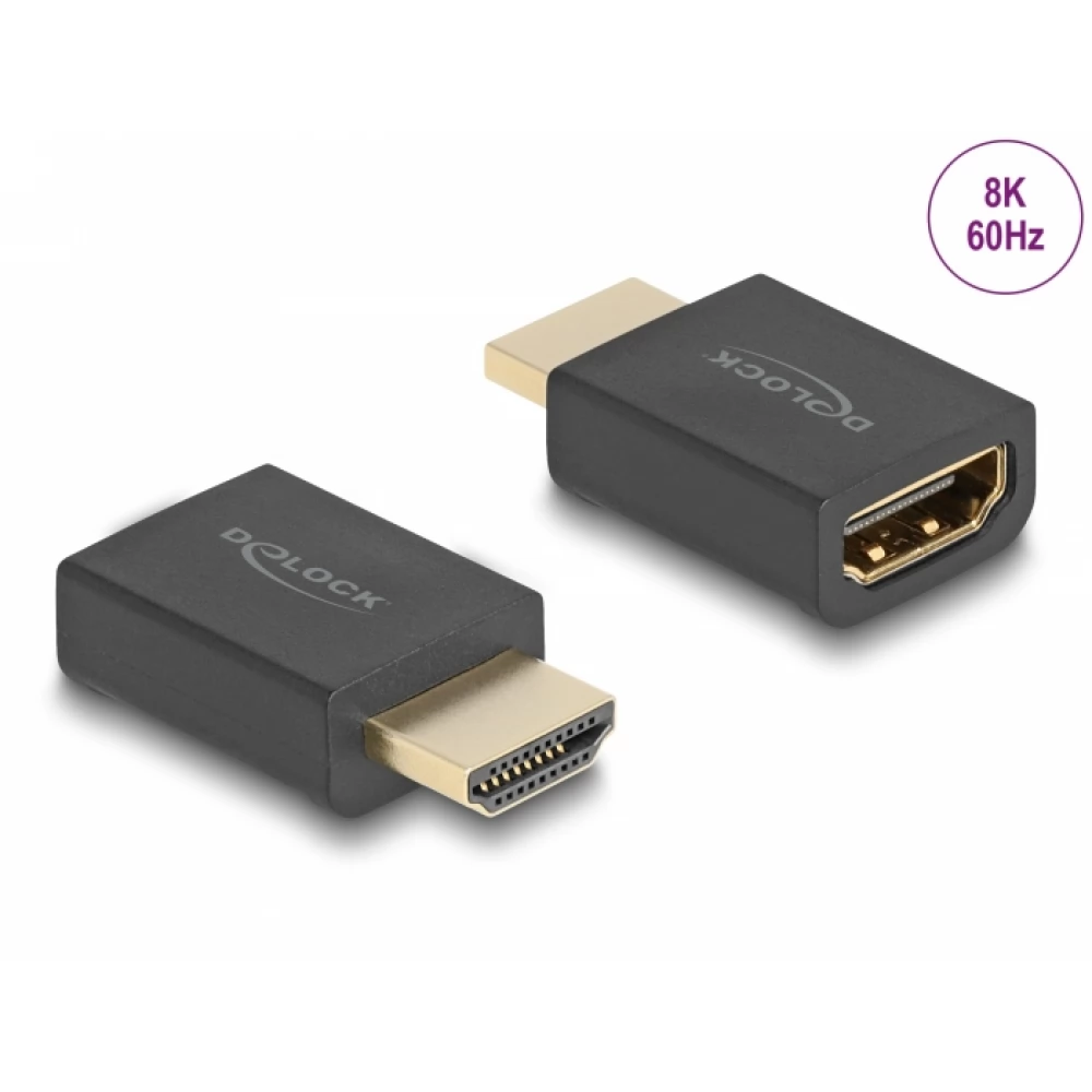 DELOCK HDMI 2.1 Toldó Fekete 3cm 66460