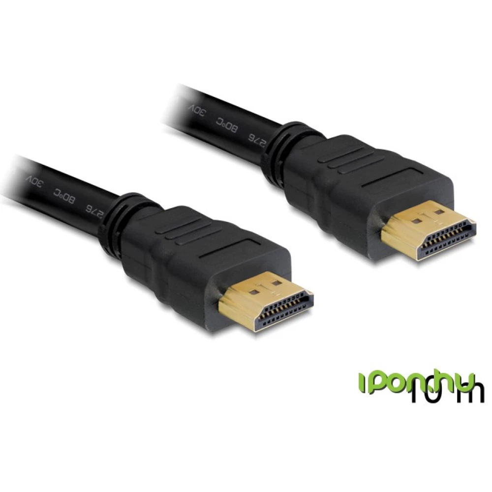 DELOCK HDMI Összekötő Fekete 10m 82709