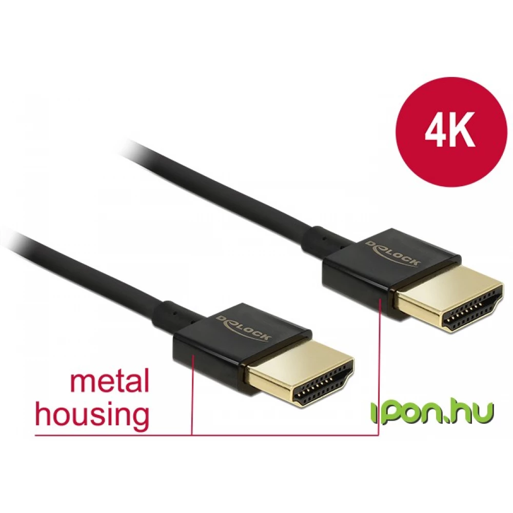 DELOCK HDMI Összekötő Fekete 2m 84773