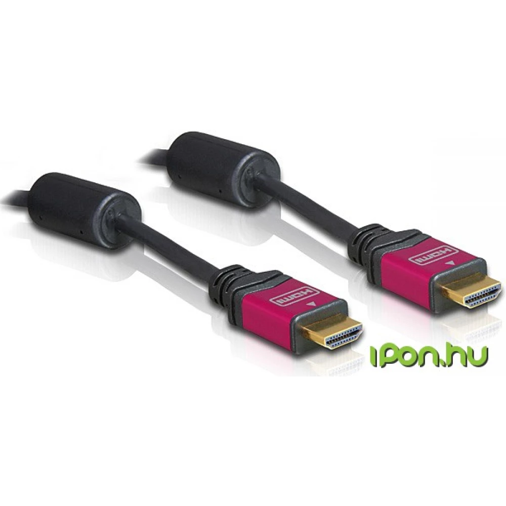 DELOCK HDMI Összekötő Fekete-Piros 5m 84335
