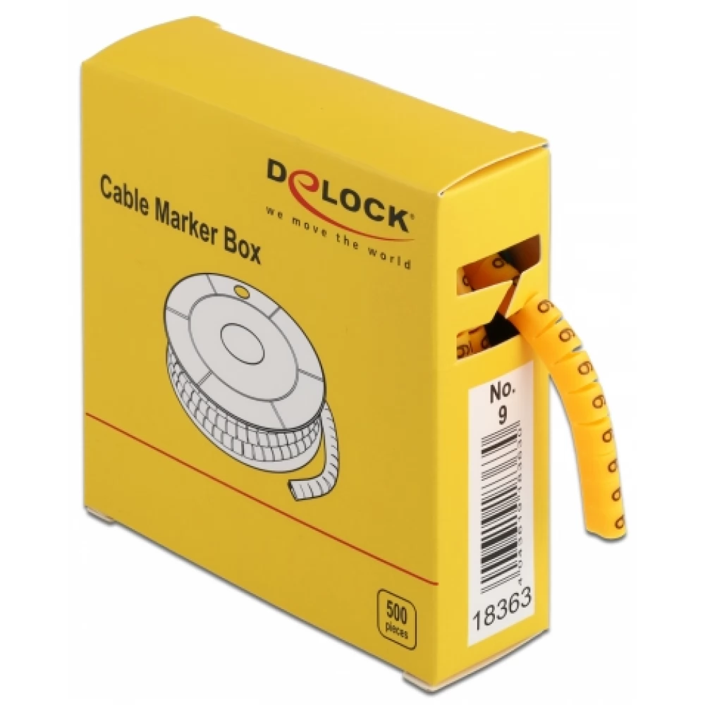 DELOCK Kábeljelölő Sárga 1cm 18363