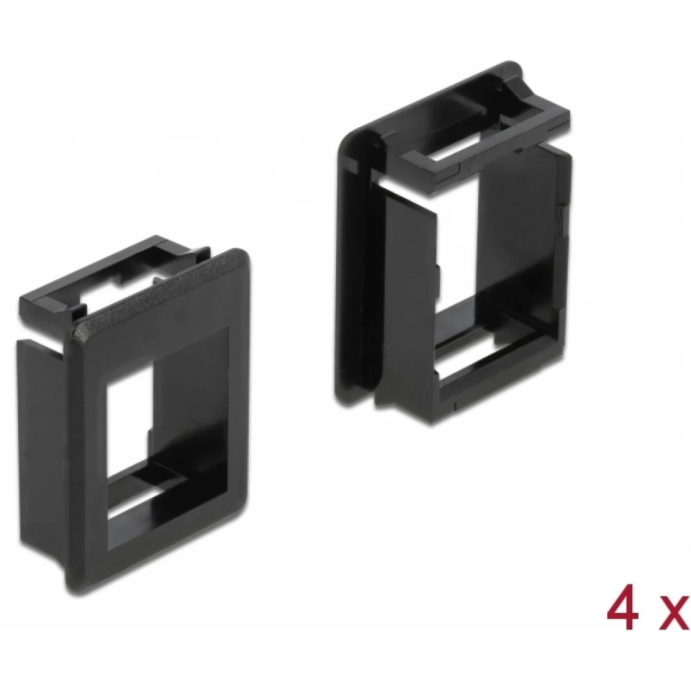 DELOCK Keystone modultartó tokokhoz (4 db) fekete