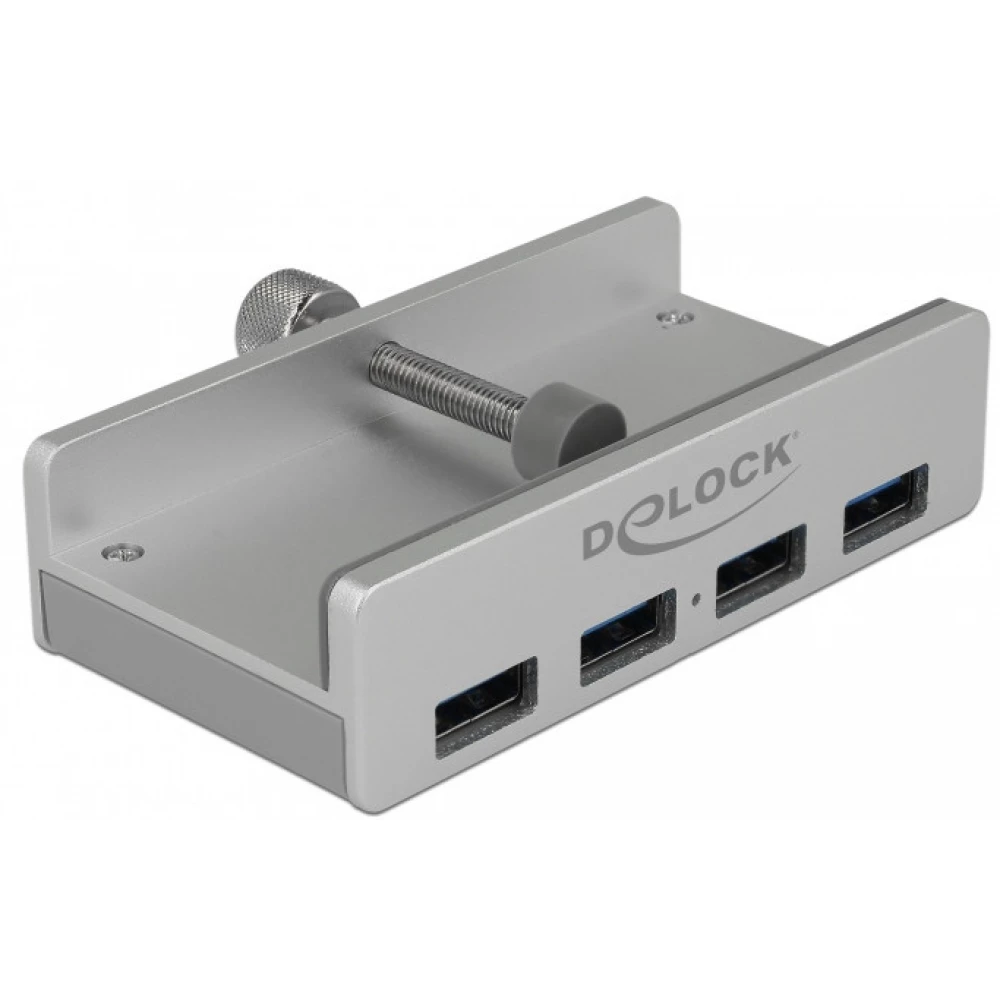 DELOCK Külső USB 3.0 hub 4 bemenettel záró csavarral