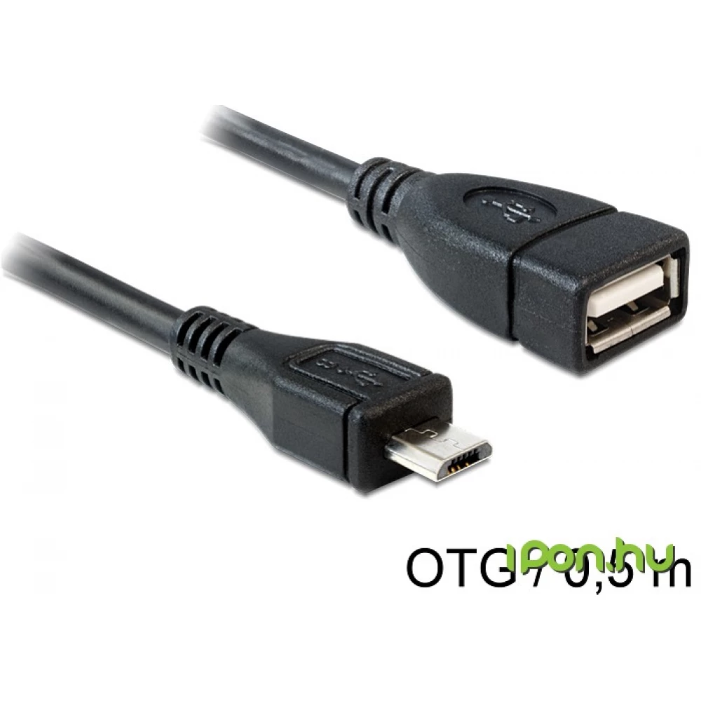 DELOCK Micro USB Átalakító Fekete 50cm 83183