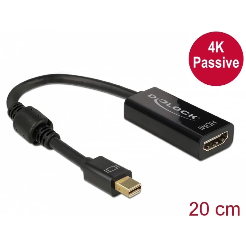 DELOCK Mini DisplayPort HDMI Átalakító Fekete 20cm 62613