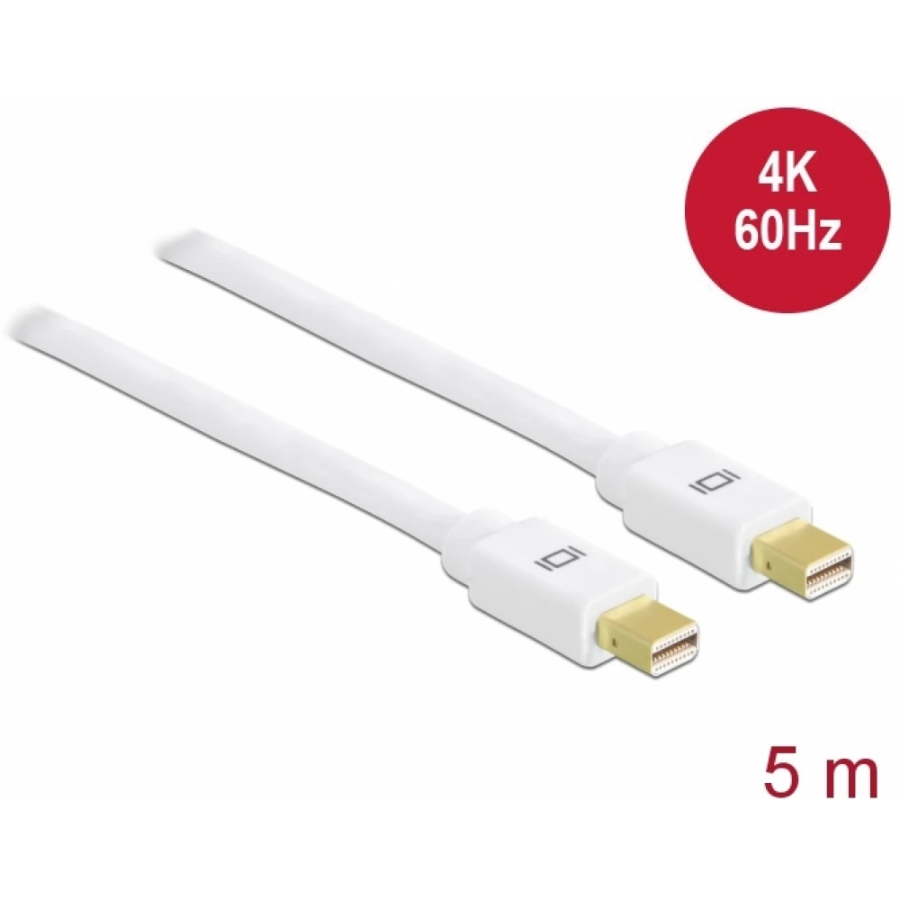 DELOCK Mini DisplayPort Összekötő Fehér 5m 83456