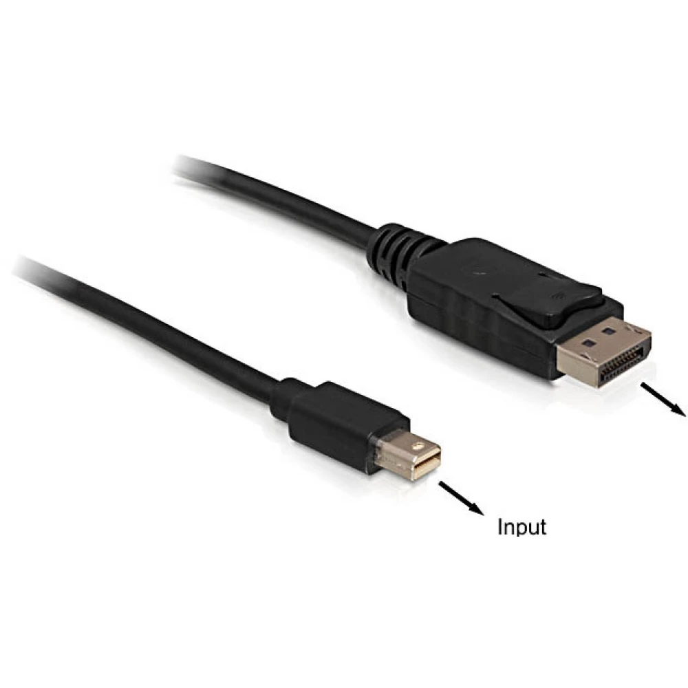 DELOCK Mini DisplayPort Átalakító Fekete 1.8m 82438