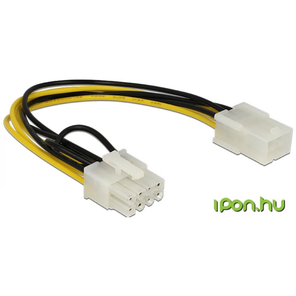 DELOCK PCI Express 6 pin PCI Express 8 pin Tápkábel Fehér 20cm 83775