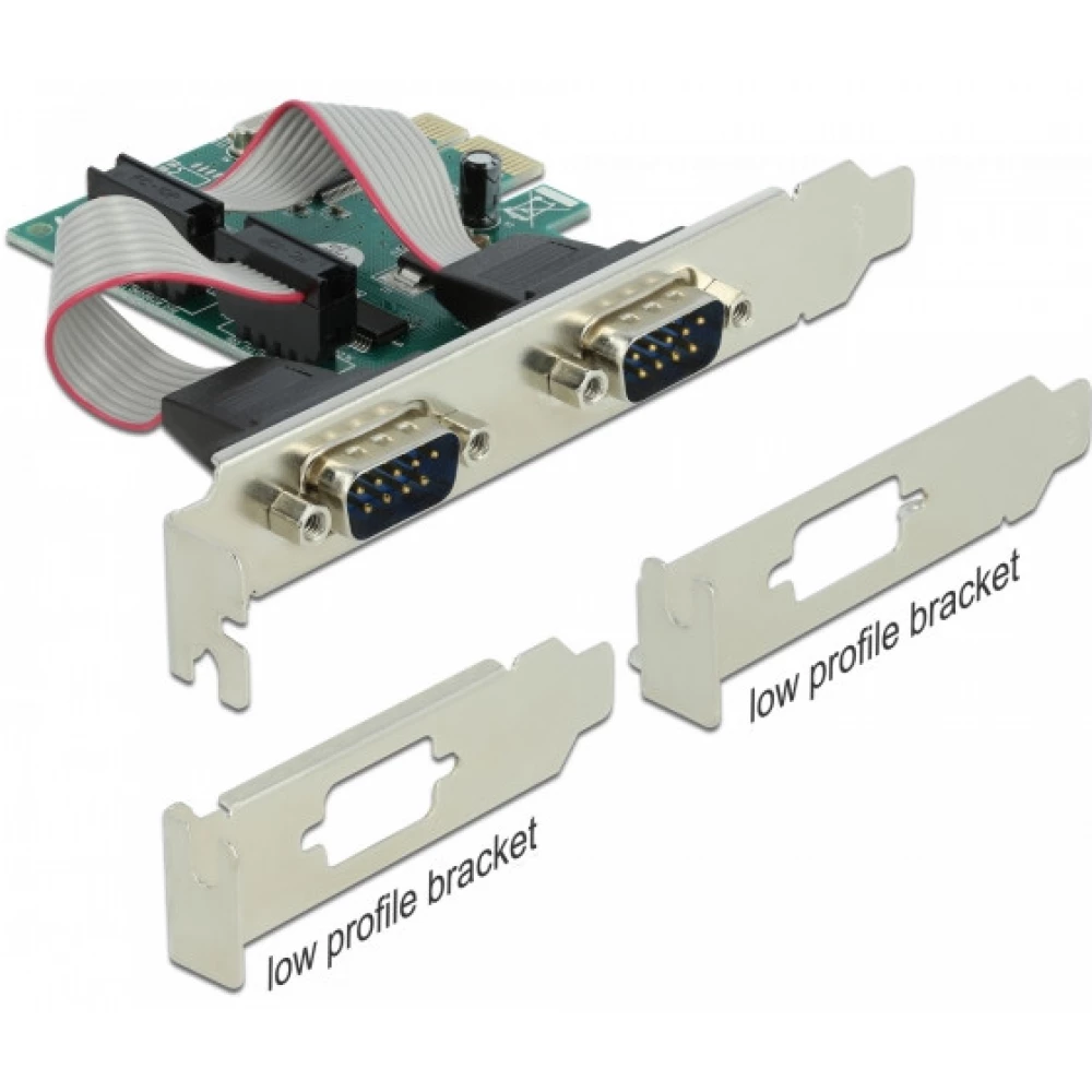 DELOCK PCI Express Kártya - 2 x RS-232 soros csatlakozó