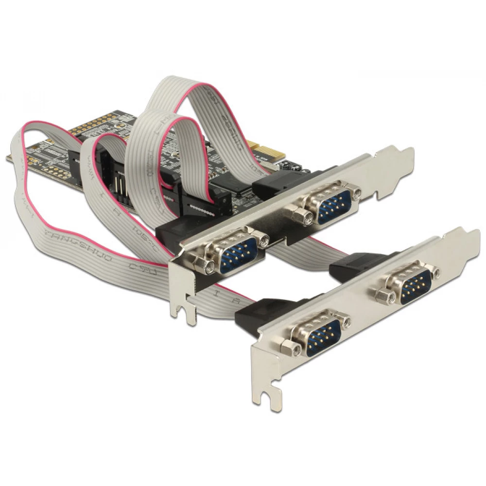 DELOCK PCI Express Kártya - 4 x RS-232 soros csatlakozó v2