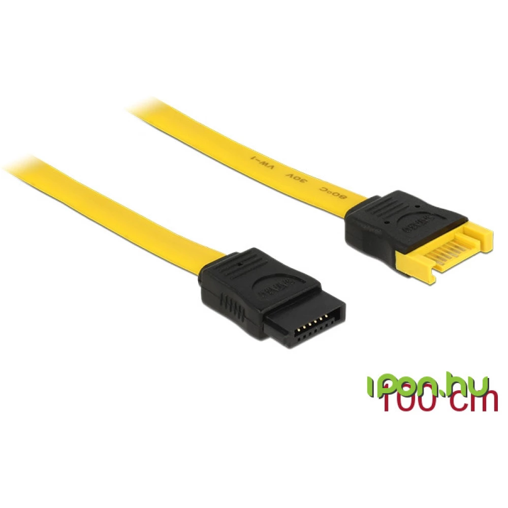 DELOCK SATA Hosszabbító Sárga 1m 82856
