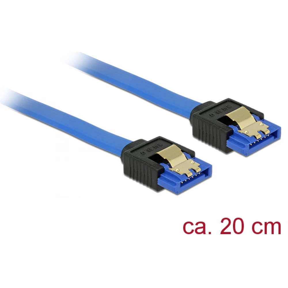 DELOCK SATA Összekötő Kék 20cm 84977