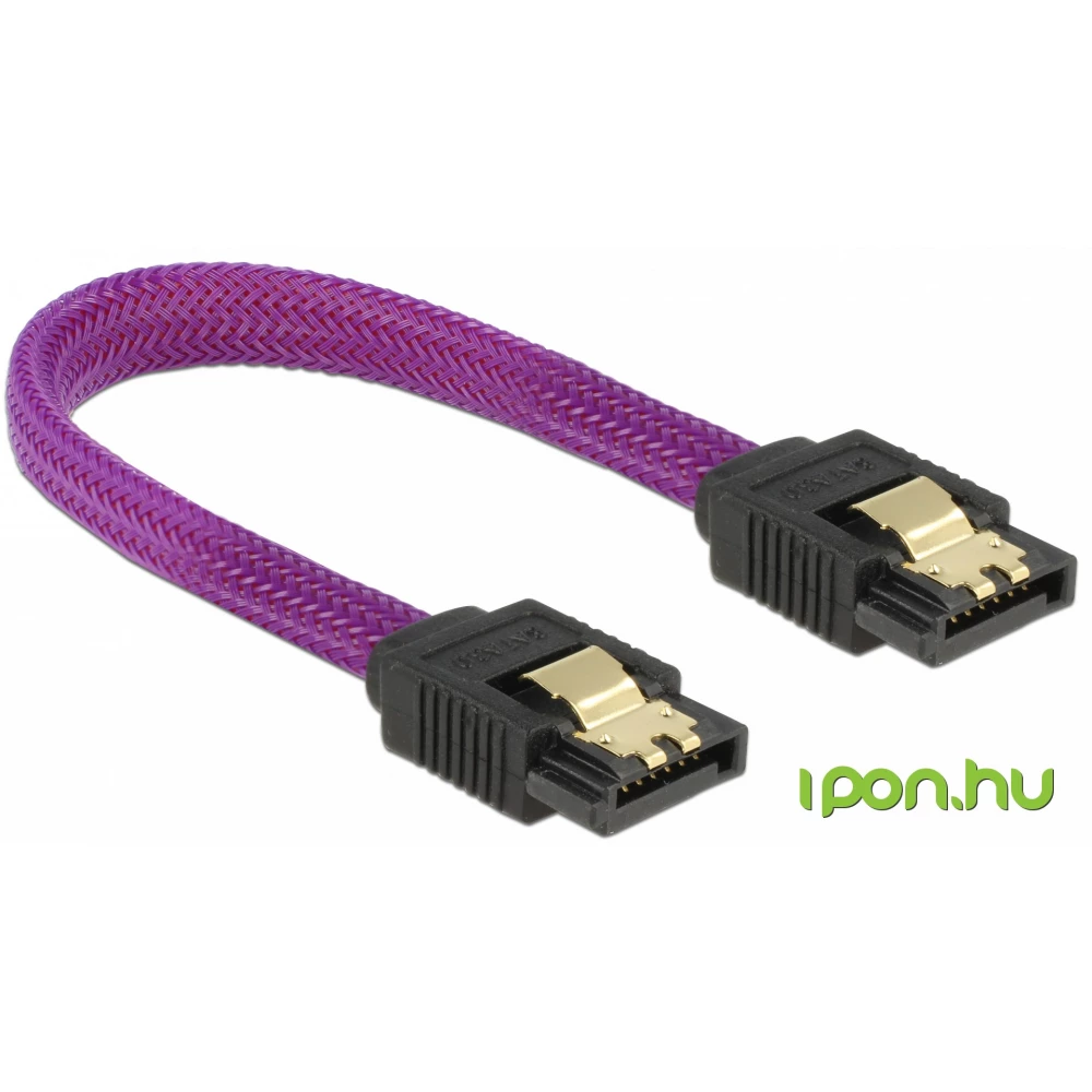 DELOCK SATA Összekötő Lila 10cm 83688