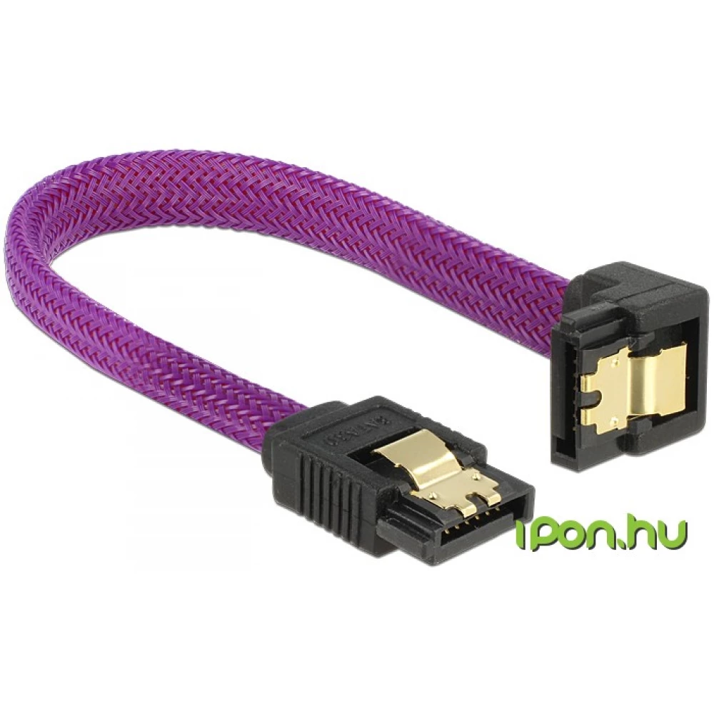 DELOCK SATA Összekötő Lila 10cm 83693