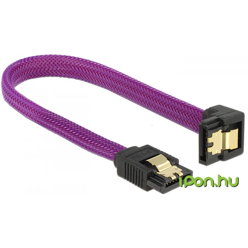 DELOCK SATA Összekötő Lila 20cm 83694