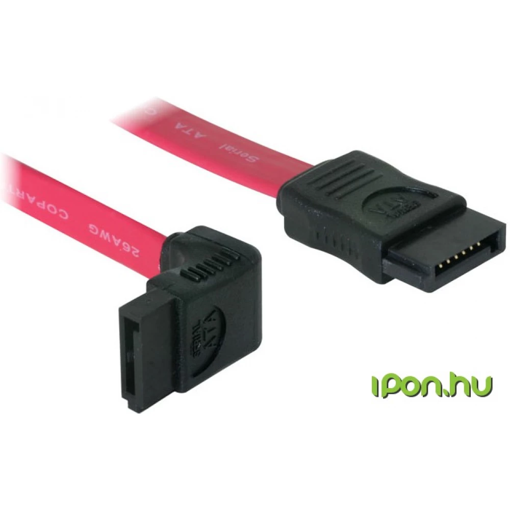 DELOCK SATA Összekötő Piros 50cm 84220