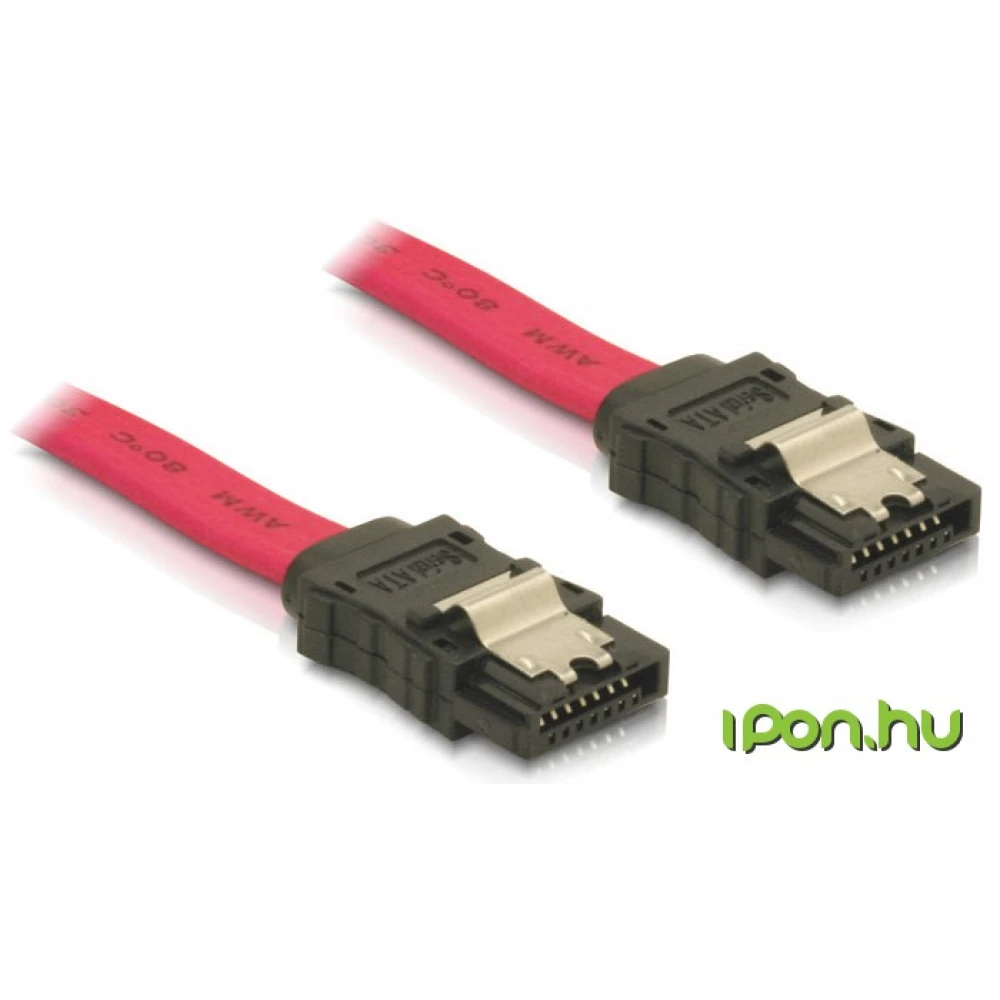 DELOCK SATA Összekötő Piros 50cm 84302