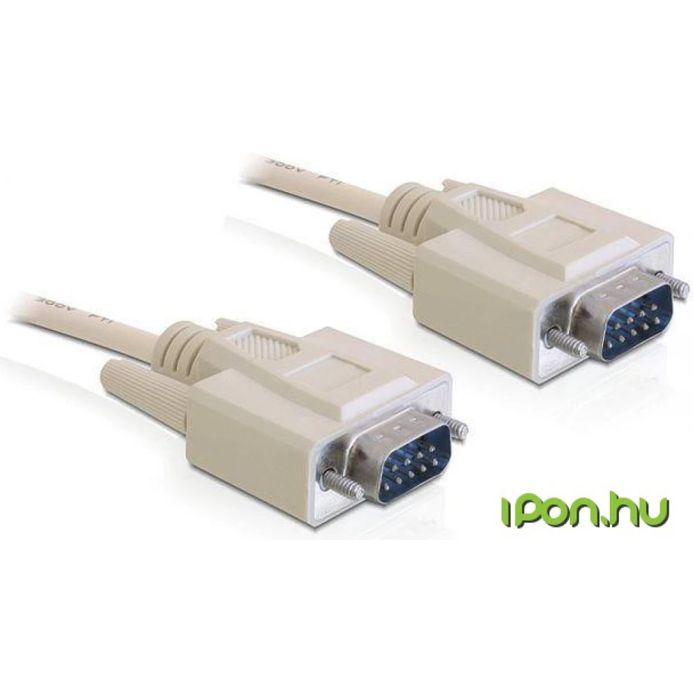 DELOCK Sub-D9 Összekötő Szürke 2m 82981
