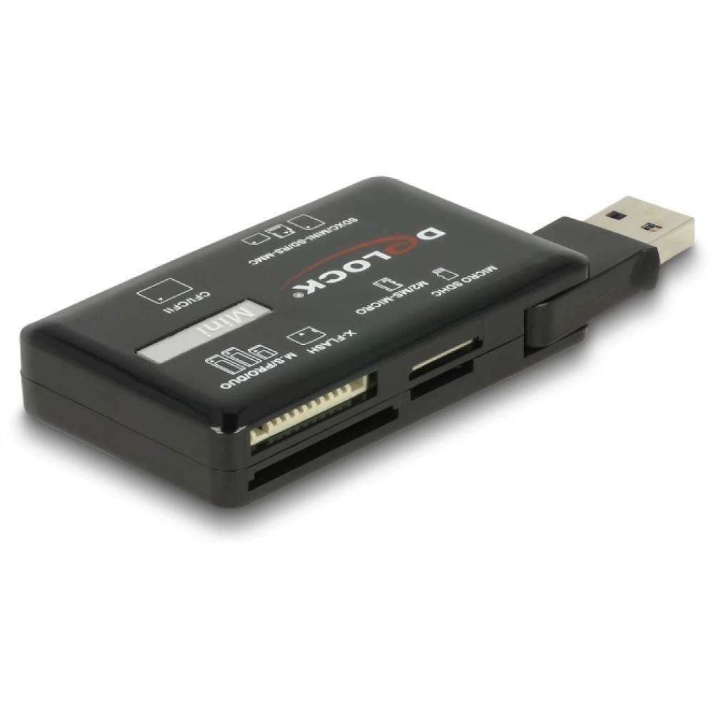 DELOCK SuperSpeed USB 5 Gbps kártyaolvasó CF / SD / Micro SD / MS / M2 / xD memóriakártyákhoz
