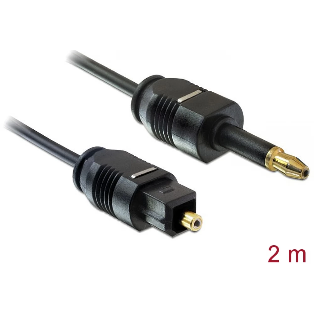 DELOCK Toslink mini Átalakító Fekete 2m 82876