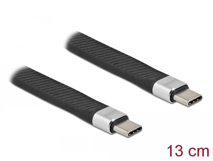 DELOCK USB 2.0 Type C Összekötő Fekete 13cm 86940
